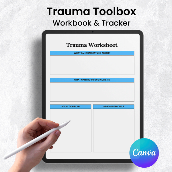 PTSD & Trauma Processing Workbook Canva Template