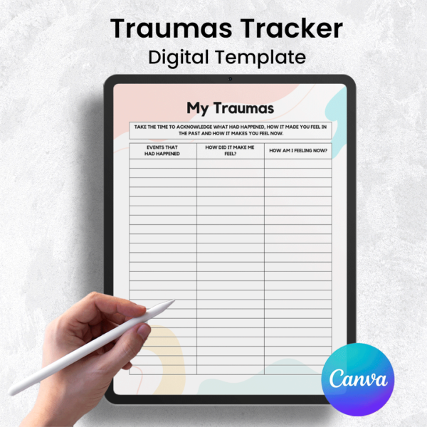 Reduce Anxiety! Editable 2024 PTSD Workbook (Canva) - Image 2