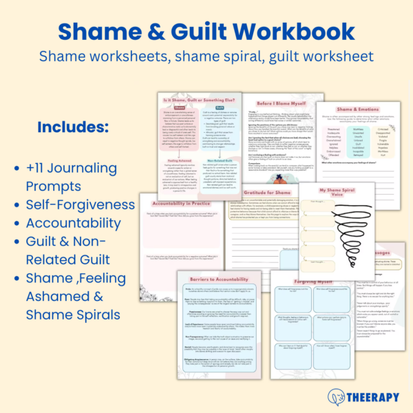 Shame & Guilt Workbook Template - Digital Download