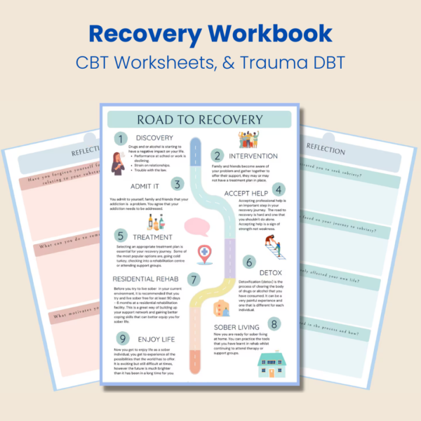 Person filling in a worksheet with the title "My Recovery Goals" and a target graphic.